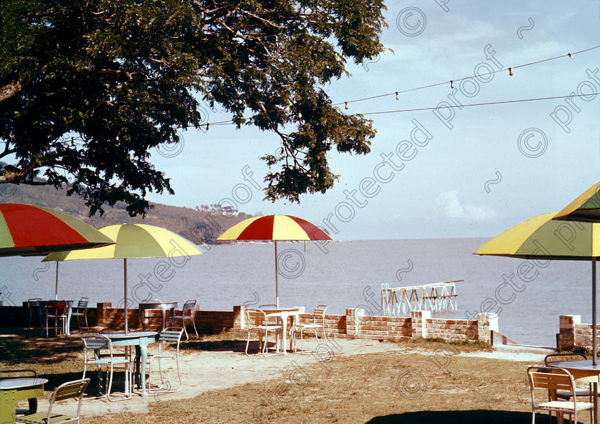 PMR.PN-04 
 Malaya, Penang Island 1959: the recreation area at Sandycroft Leave Centre. 
 Keywords: British colonies, nostalgia, historic, island, tropics, Far East