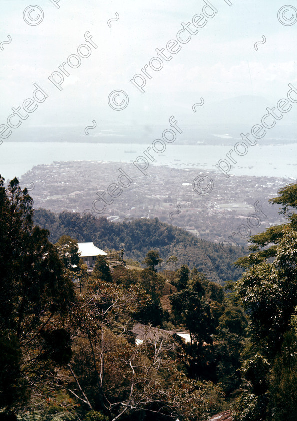 PMR.PN-07 
 Malaya, Penang Island 1959: view over Georgetown with straits and mainland behind. 
 Keywords: British colonies, Far East, tropics, island, historic, nostalgia