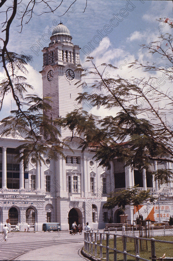 PMR.SP-01 
 Singapore 1958: Victoria Theatre and Memorial Hall. 
 Keywords: British colonies, Far East, tropics, island, historic, nostalgia